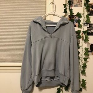 brandy bby blue quarter zip hoodie